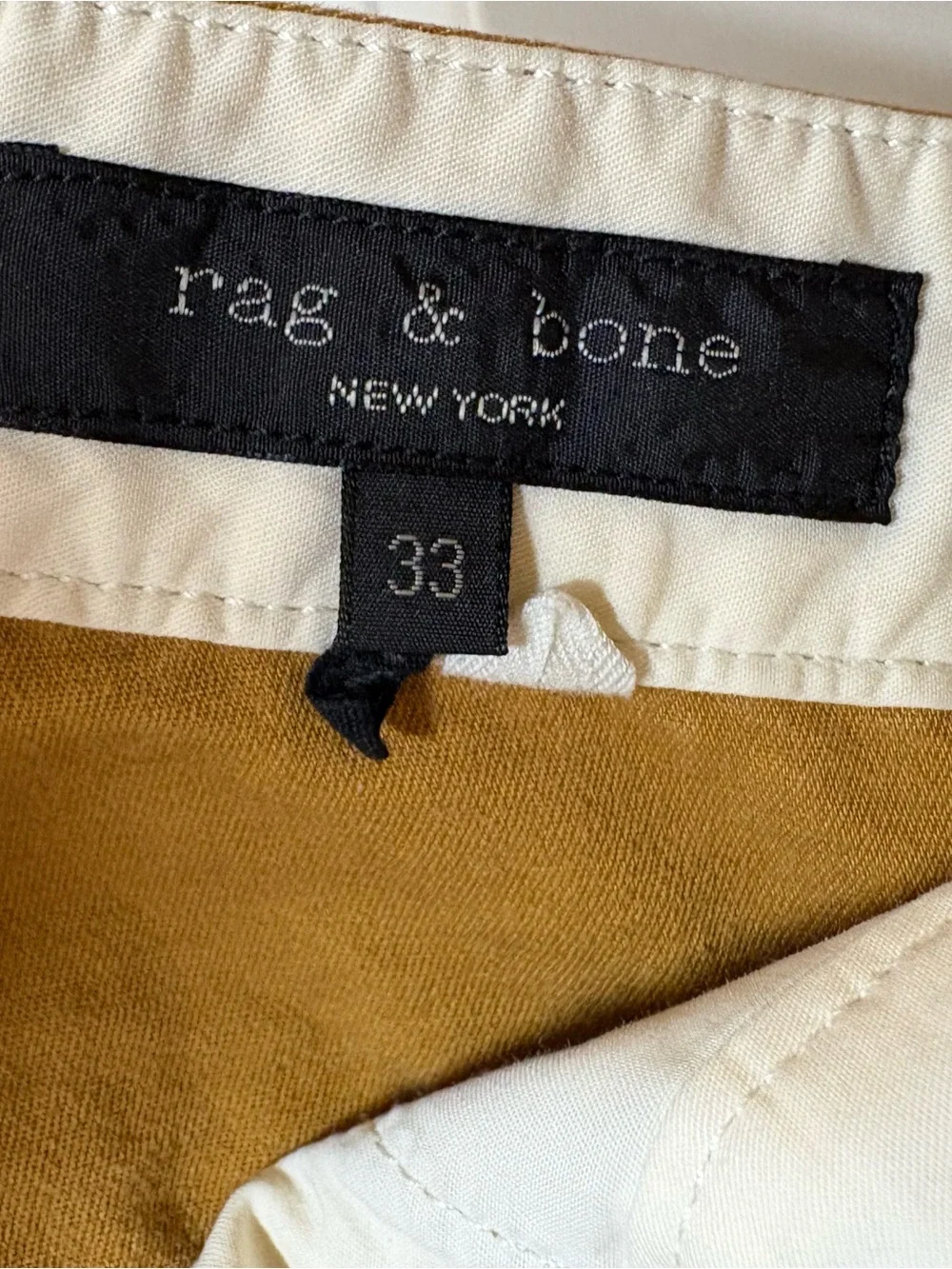 Rag & Bone Double Knee Workwear Pants Men's 33 Chino Straight Buttonfly